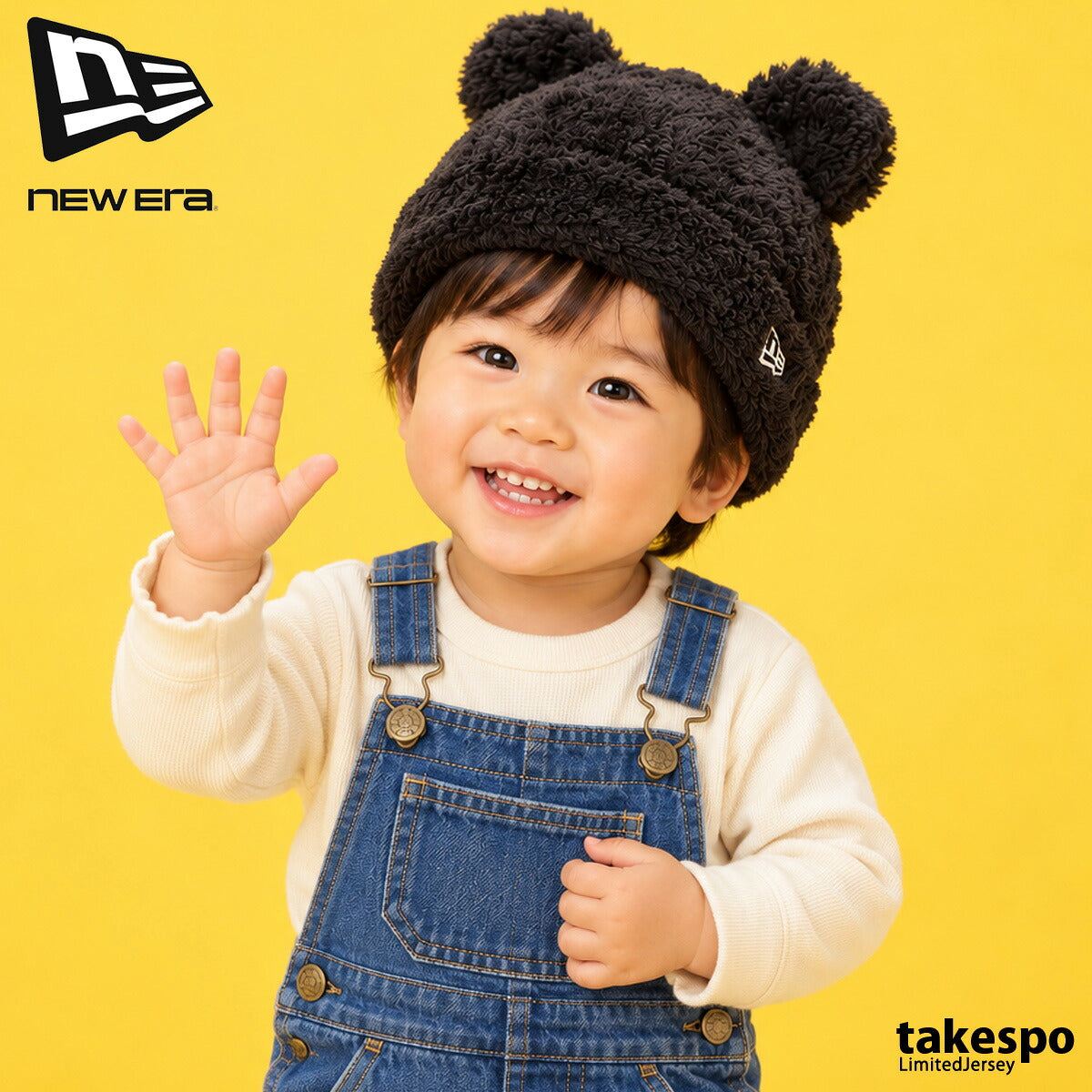 ニューエラ ニットキャップ ニット帽 ニット メンズ レディース ベージュ ブラウン ブラック ブランド 帽子 キッズ ベビー ボア フリース 黒 耳付 あったか 冬 もこもこ NEW ERA 15125414H 男 女の子