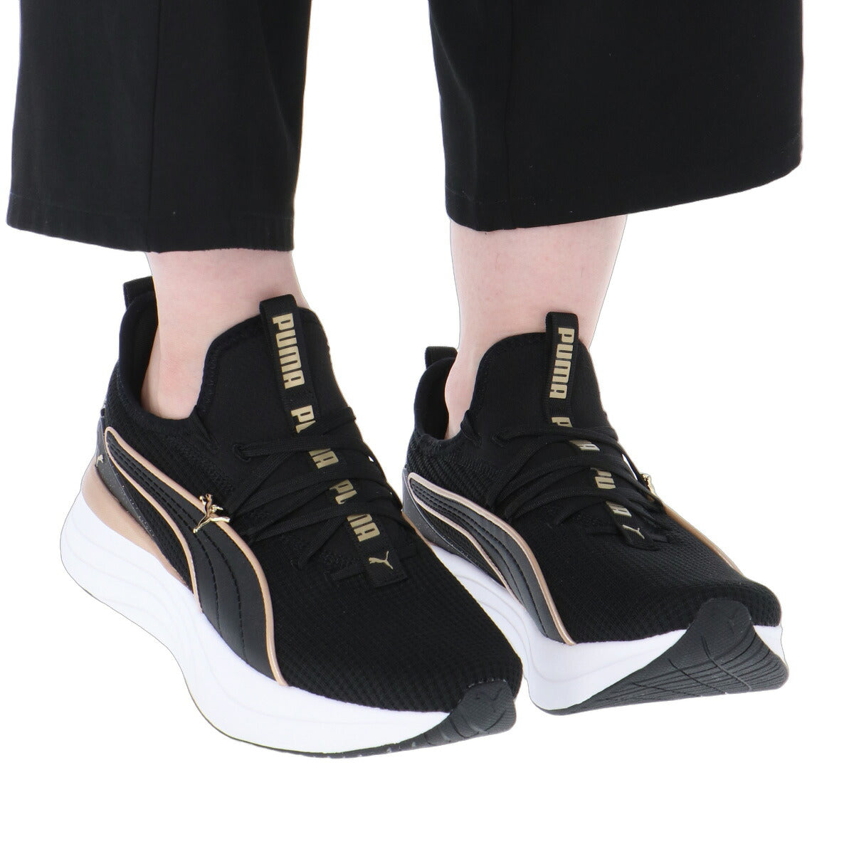 プーマ ソフトライド SOFTRIDE シューズ レディース ブランド スニーカー PUMA 厚底 カジュアル 黒 ウォーキング 313719 ブラック 新作 かわいい 大きいサイズ 有 スポーツ おしゃれ