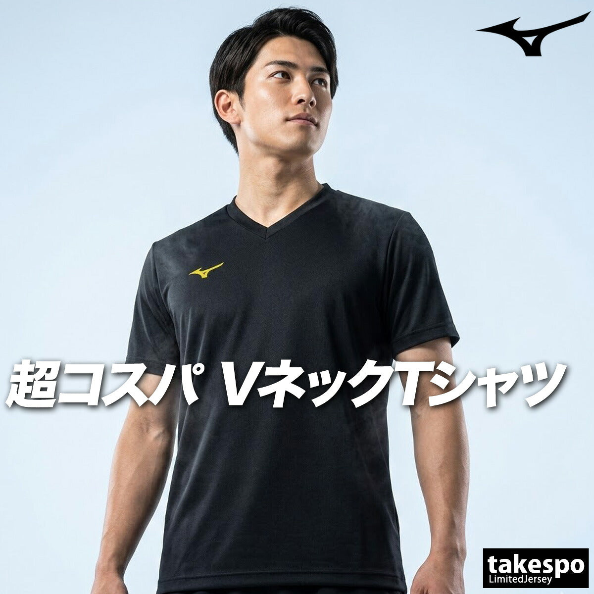 ミズノ 半袖 吸汗 速乾 吸水 ナビドライ Tシャツ メンズ ブランド ドライ スポーツ Mizuno ワンポイント Vネック 32MAC191 3ds ブラック ホワイト ネイビー SALE セール