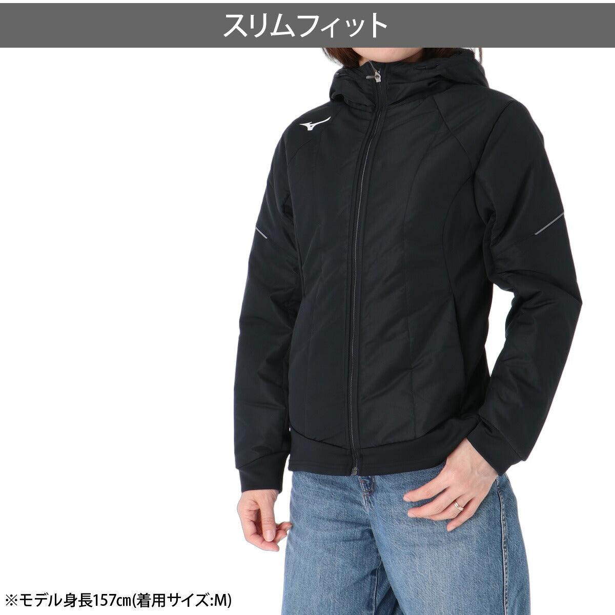 ミズノ テックフィル レディース ブランド Mizuno ブレスサーモ フード付き フーディ フルジップ 保温 白 黒 吸湿発熱 32MED835 ホワイト ブラック かわいい 大きいサイズ 有 トップス ウォーキング ウェア