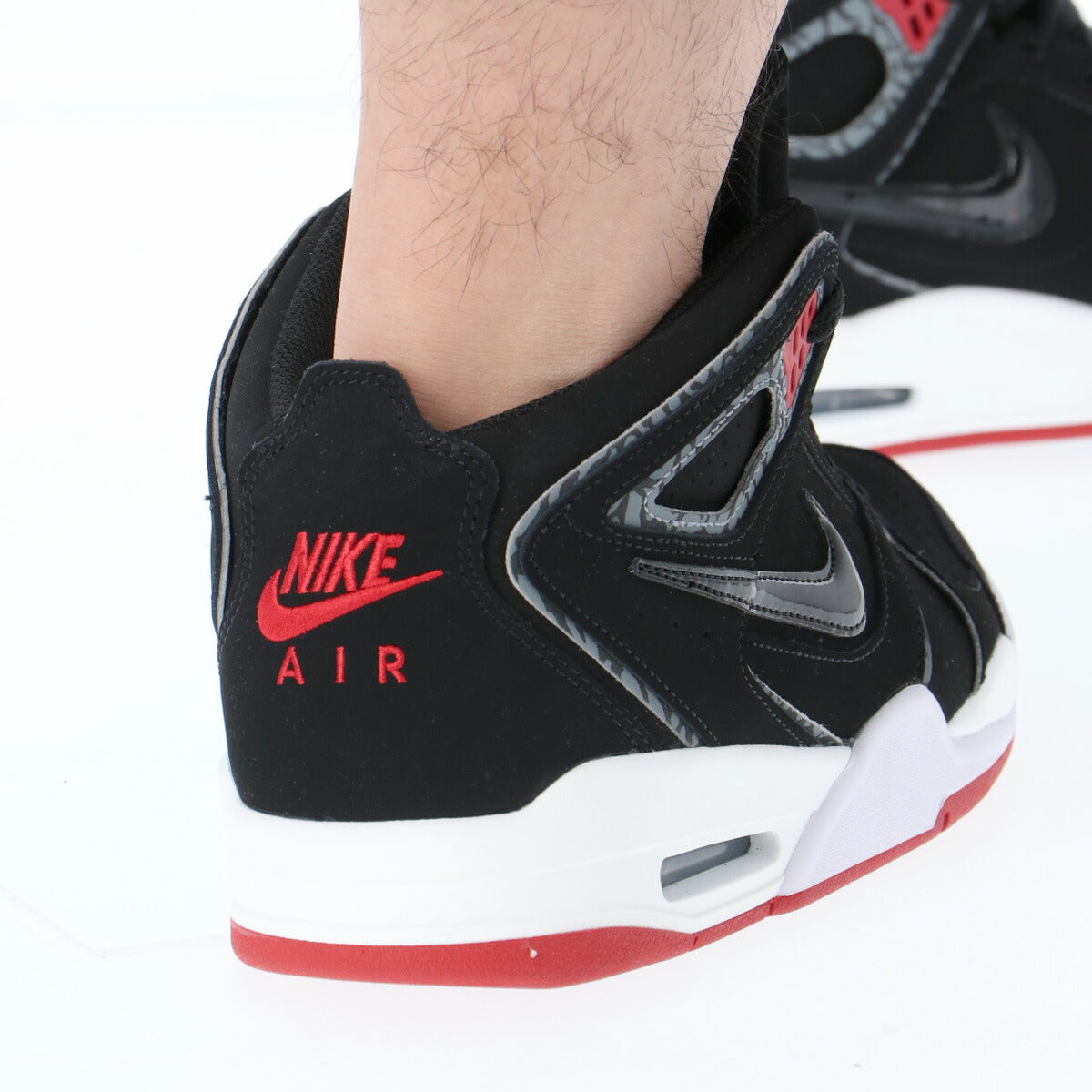 ナイキ エア フライト ファルコン シューズ メンズ ブランド スニーカー NIKE ハイカット 合革 397204061 黒 ブラック 大きいサイズ 有 スポーツ おしゃれ