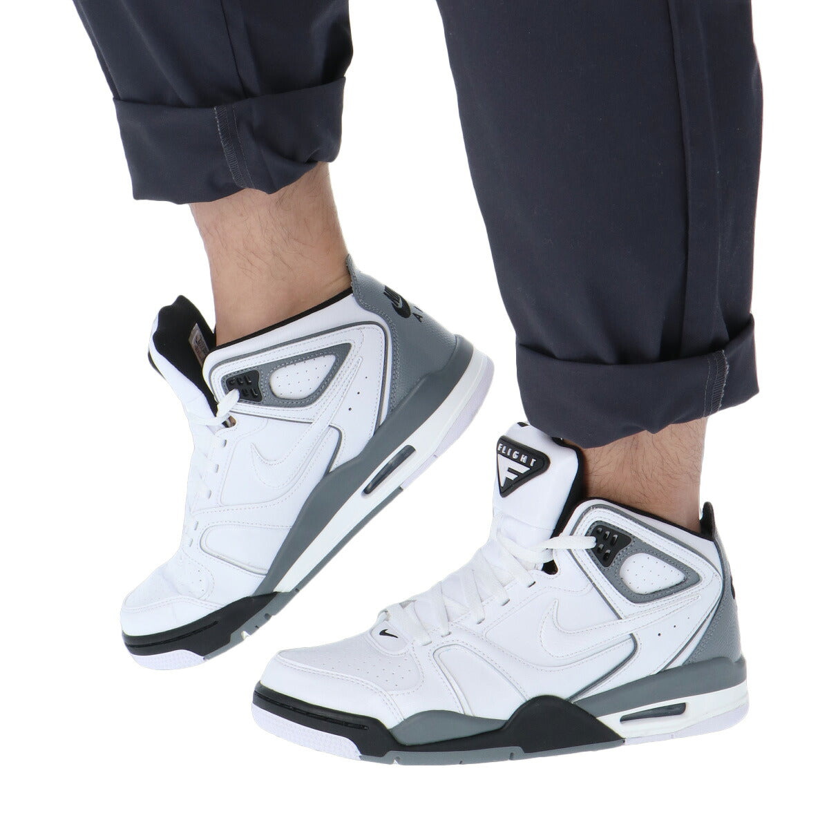 ナイキ エア フライト ファルコン シューズ メンズ ブランド スニーカー NIKE ハイカット 合革 397204102 白 ホワイト 大きいサイズ 有 スポーツ おしゃれ