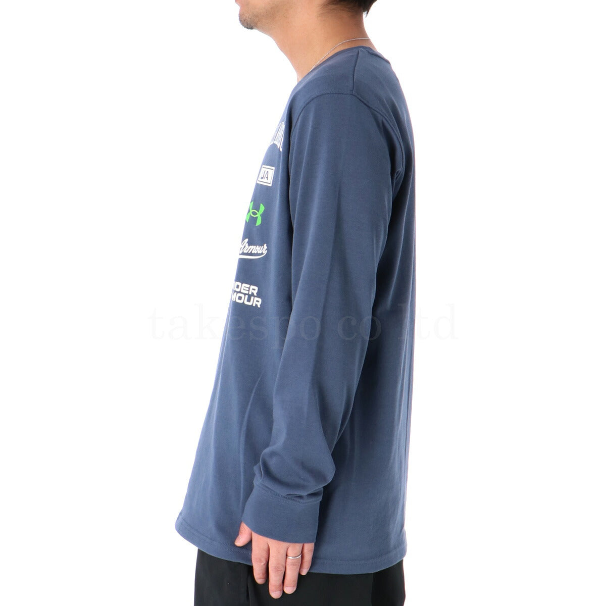 アンダーアーマー Tシャツ メンズ ネイビー ホワイト 6010348