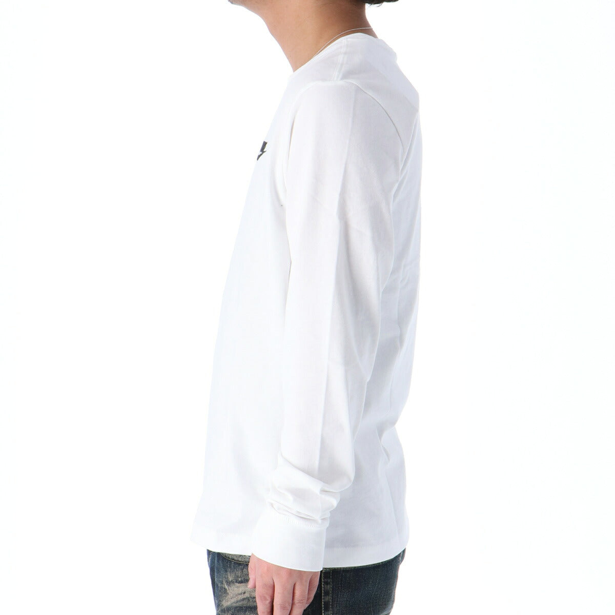 ロンT 長袖Tシャツ メンズ ブランド ナイキ スポーツ Tシャツ ロンティー ロングTシャツ 長袖 NIKE クラブ ワンポイント AR5194 白 ホワイト 新作 大きいサイズ 有 スポーツウェア