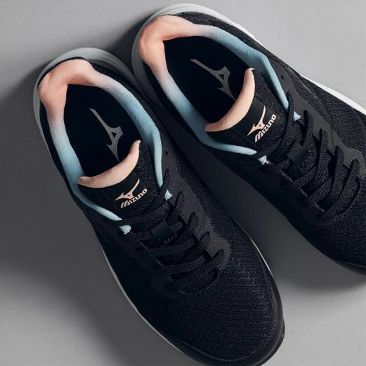 ミズノ シューズ レディース オールマイティ FSII 11L グレー ブラック ブルー F1GA2403