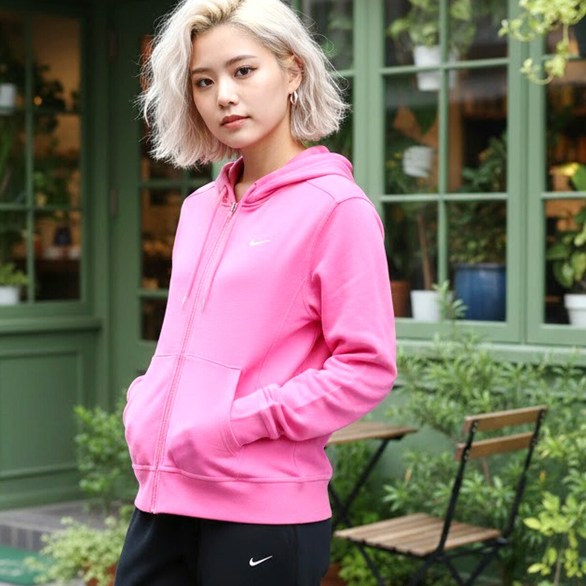 ナイキ スウェットパーカー レディース Dri-FIT ワン 桃色 ピンク FB5199