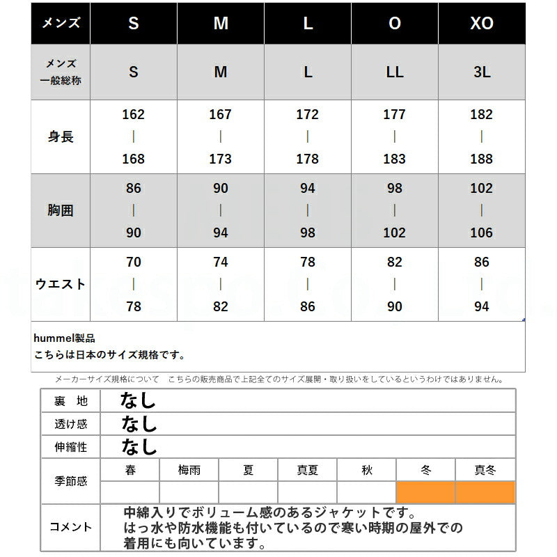 ヒュンメル 中綿ジャケット メンズ ESSENCIAL ブラック HAW8108