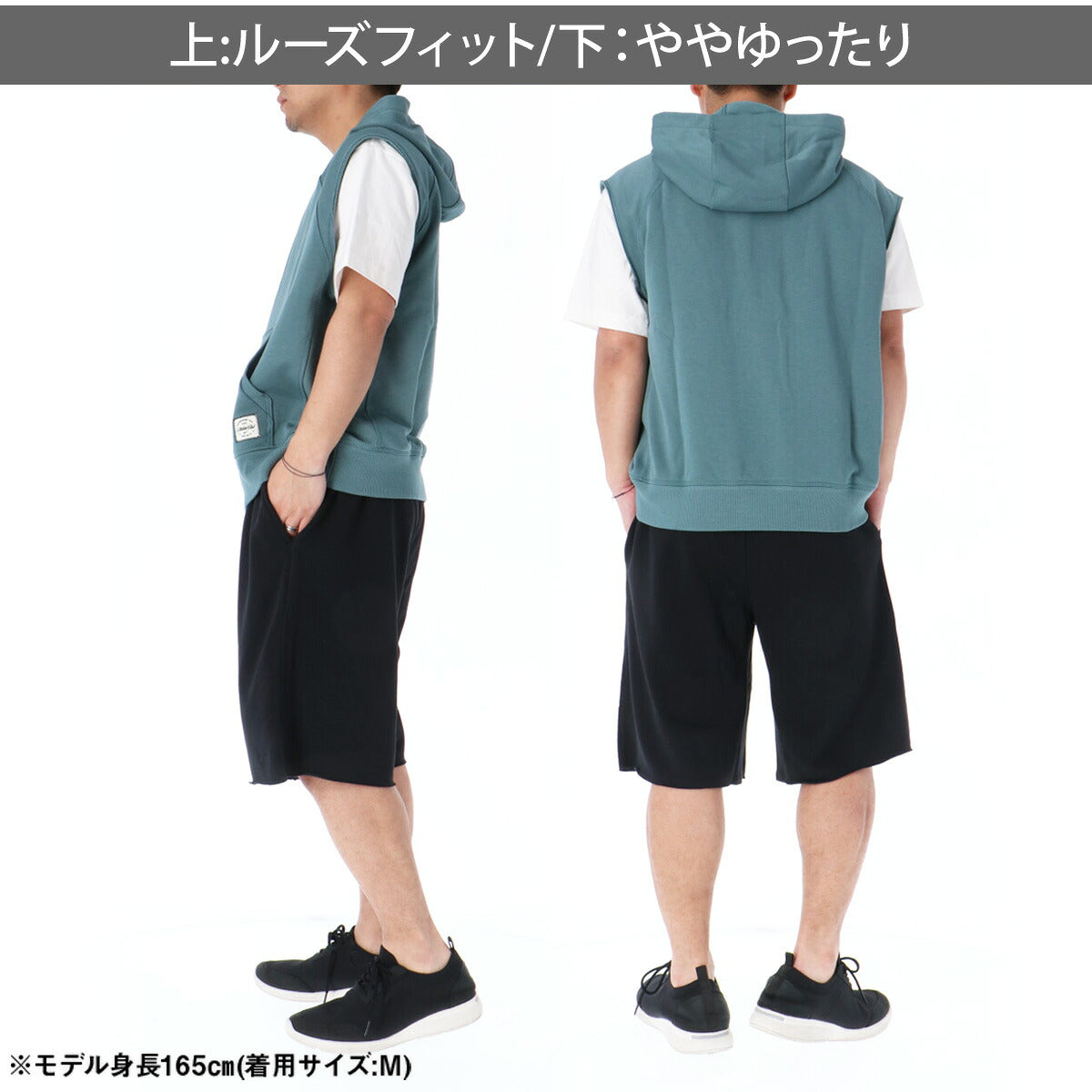 ナイキ スウェット 上下 セットアップ メンズ ブランド NIKE ノースリーブ ハーフパンツ 裏毛 フード付き フーディ IF2796 382 青 ブルー 上下セット 大きいサイズ 有 スポーツウェア トレーニングウェア