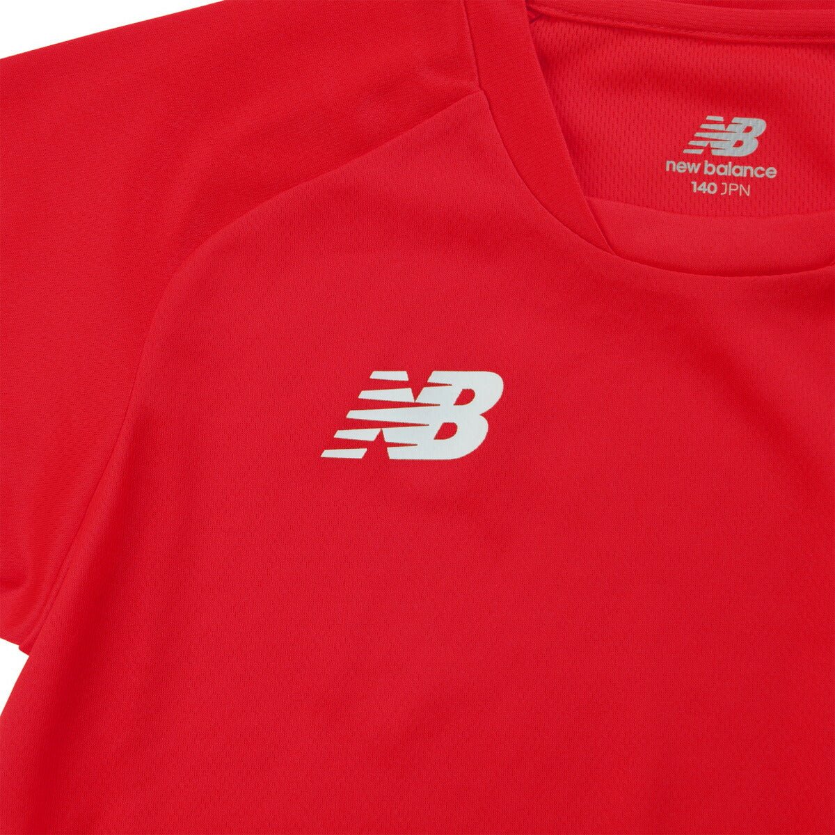 ニューバランス 半袖 吸汗 速乾 ゲームシャツ Tシャツ ジュニア ブランド newbalance サッカー ワンポイント フットボール フットサル ドライ JJTF0487 RED 赤 レッド 新作 男 女の子 キッズ 男の子 プラクティスシャツ プラシャツ スポーツウェア トレーニングウェア スポーツ おしゃれ - 【公式】限定ジャージのタケスポ(Limited jersey takespo)