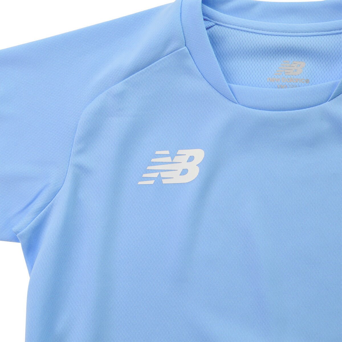 ニューバランス 半袖 吸汗 速乾 ゲームシャツ Tシャツ ジュニア ブランド newbalance サッカー ワンポイント フットボール フットサル ドライ JJTF0487 SAX 青 ブルー 新作 男 女の子 キッズ 男の子 プラクティスシャツ プラシャツ スポーツウェア トレーニングウェア スポーツ おしゃれ - 【公式】限定ジャージのタケスポ(Limited jersey takespo)