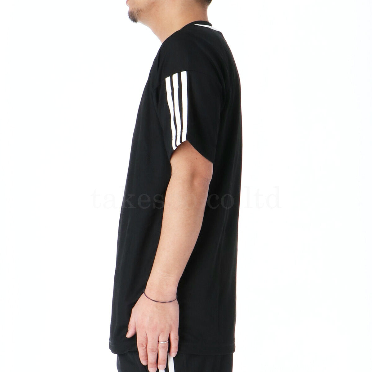 アディダス Tシャツ メンズ セレーノ AEROREADY スリーストライプス ブラック ホワイト KNA79
