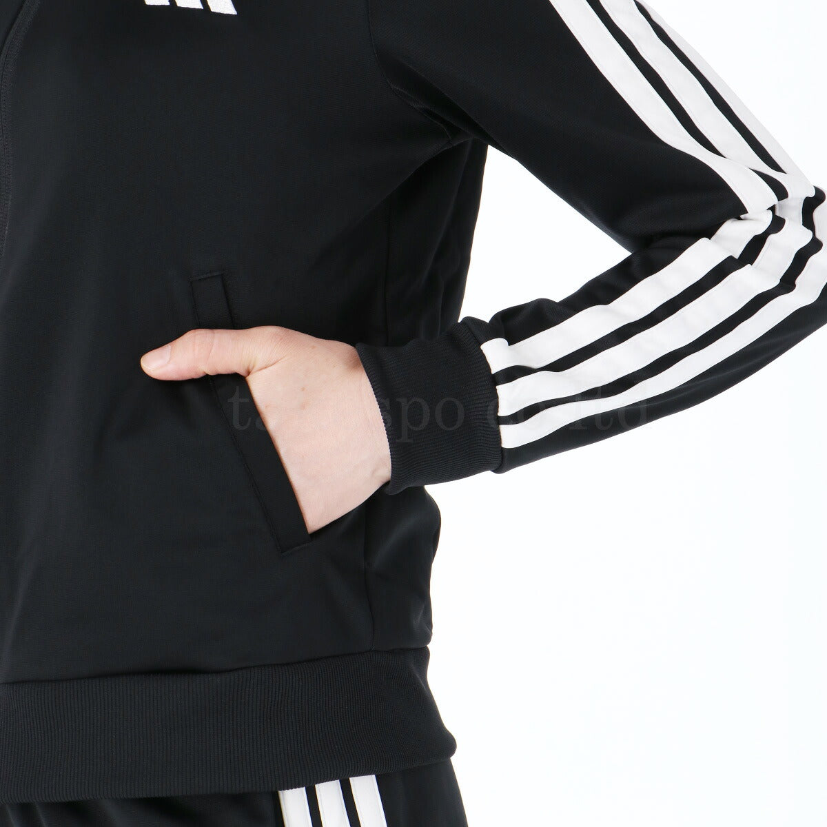 アディダス ジャージ上下 エッセンシャルス ジャージ 上下 セットアップ レディース ブランド adidas フルジップ トラックスーツ 黒 3ストライプス スリーストライプス サイドライン 裏トリコット 起毛 KWS03