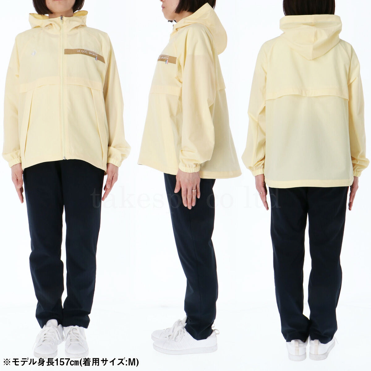 ルコック 薄手 ジャージ 上下 レディース リップクロス イエロー ネイビー LT5SJK21L