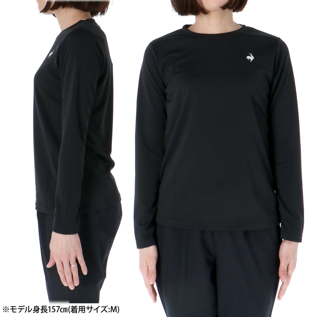 ルコック Tシャツ レディース エコペット ブラック ネイビー グレー ホワイト ピンク LT5SLTZ1L