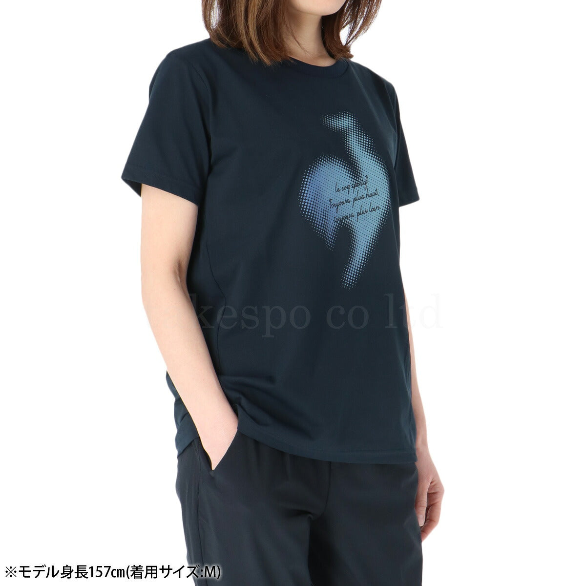 ルコック Tシャツ レディース ヘランカ ネイビー ブルー ピンク ホワイト LT6SHT01L