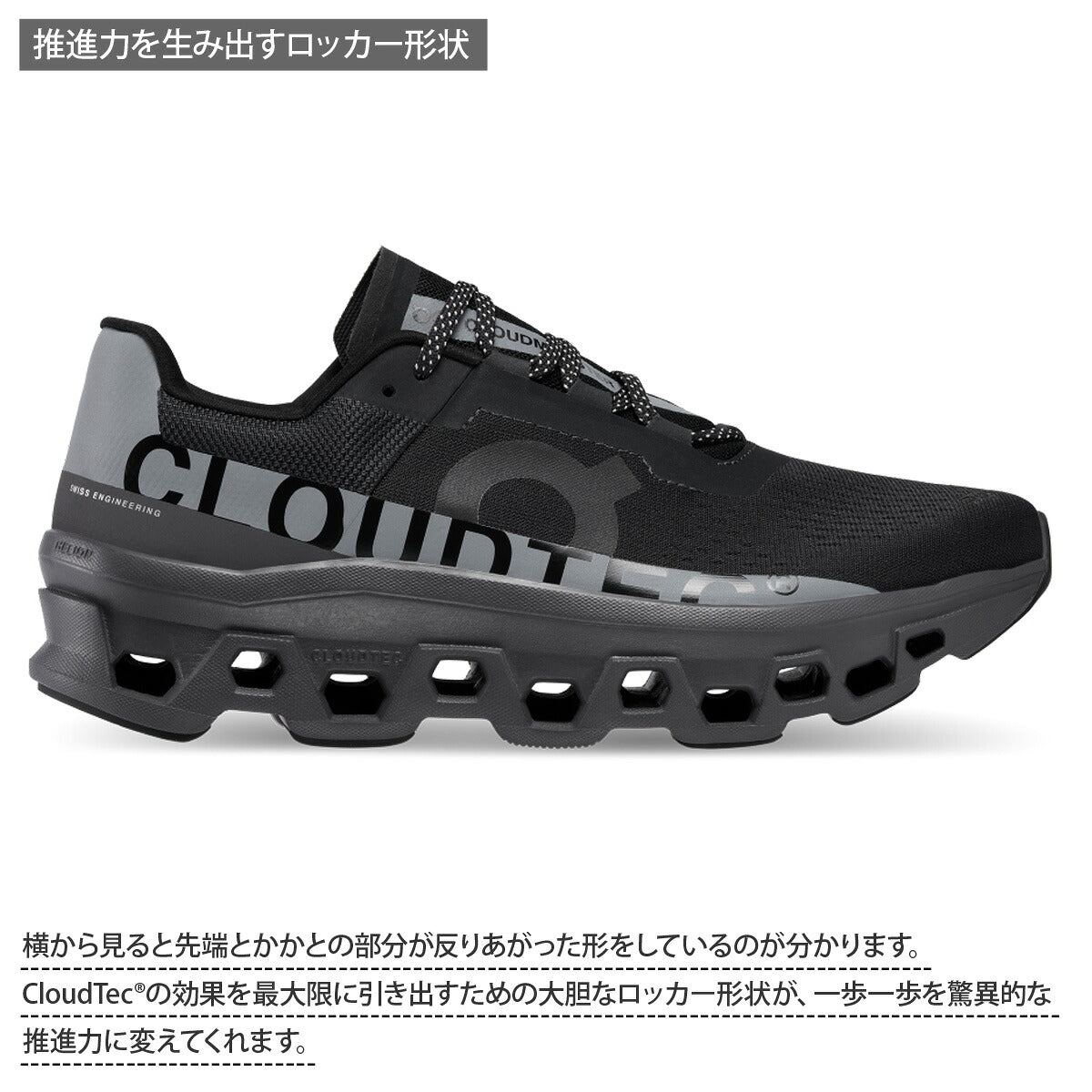 オン シューズ メンズ クラウドモンスター ルモス Cloudmonster Lumos ブラック MONSTERLUMOSM