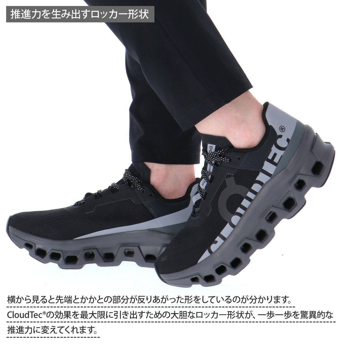 オン シューズ レディース クラウドモンスター ルモス Cloudmonster Lumos ブラック MONSTERLUMOSW