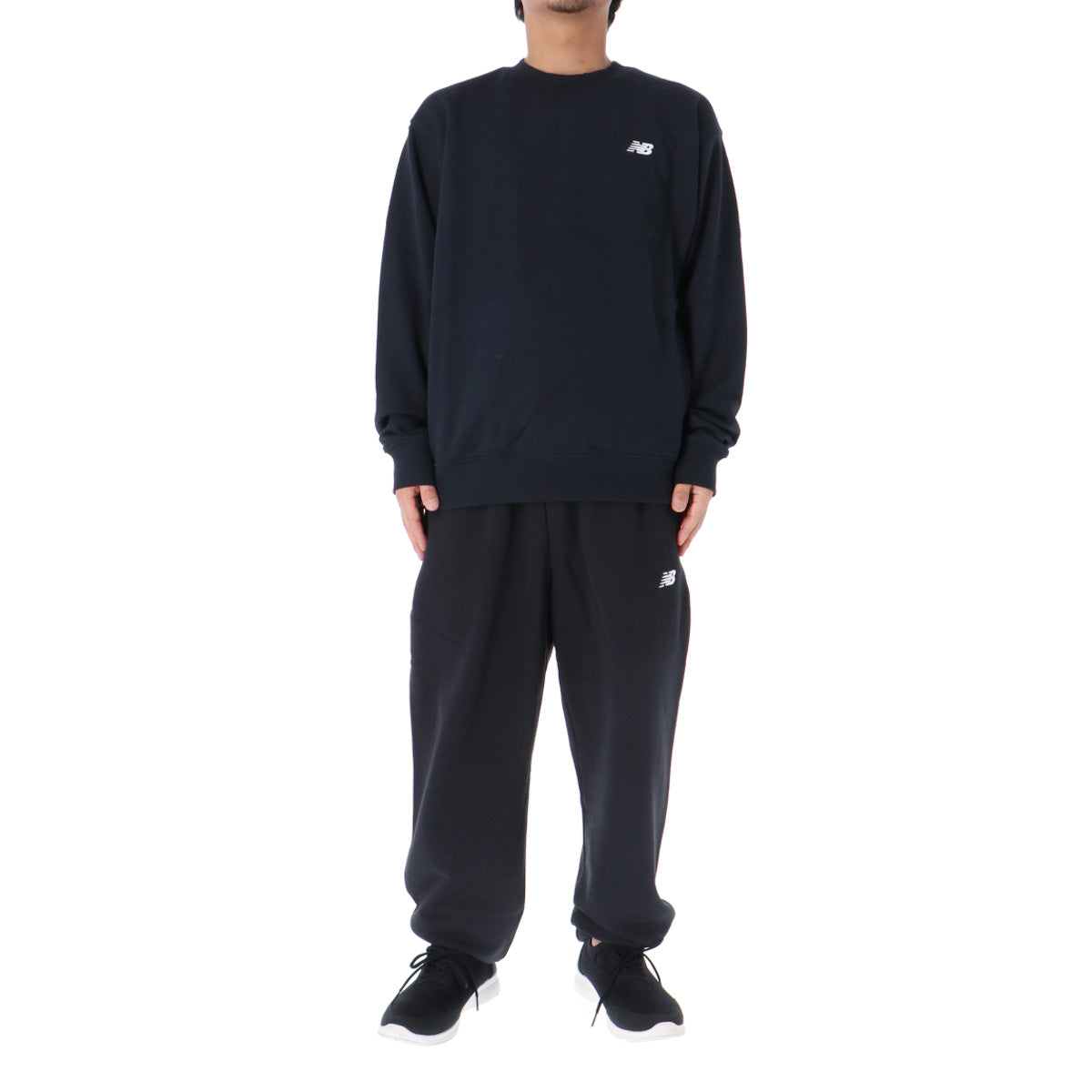 ニューバランス スウェット 上下 メンズ Sport Essentials 黒 ブラック MT41507