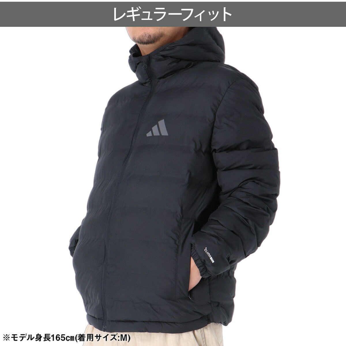 アディダス テレックス メンズ ブランド adidas フード付き フーディ フルジップ ワンポイント 黒 保温 はっ水 撥水 防風 QD134 ブラック 大きいサイズ 有 スポーツウェア トレーニングウェア スポーツ