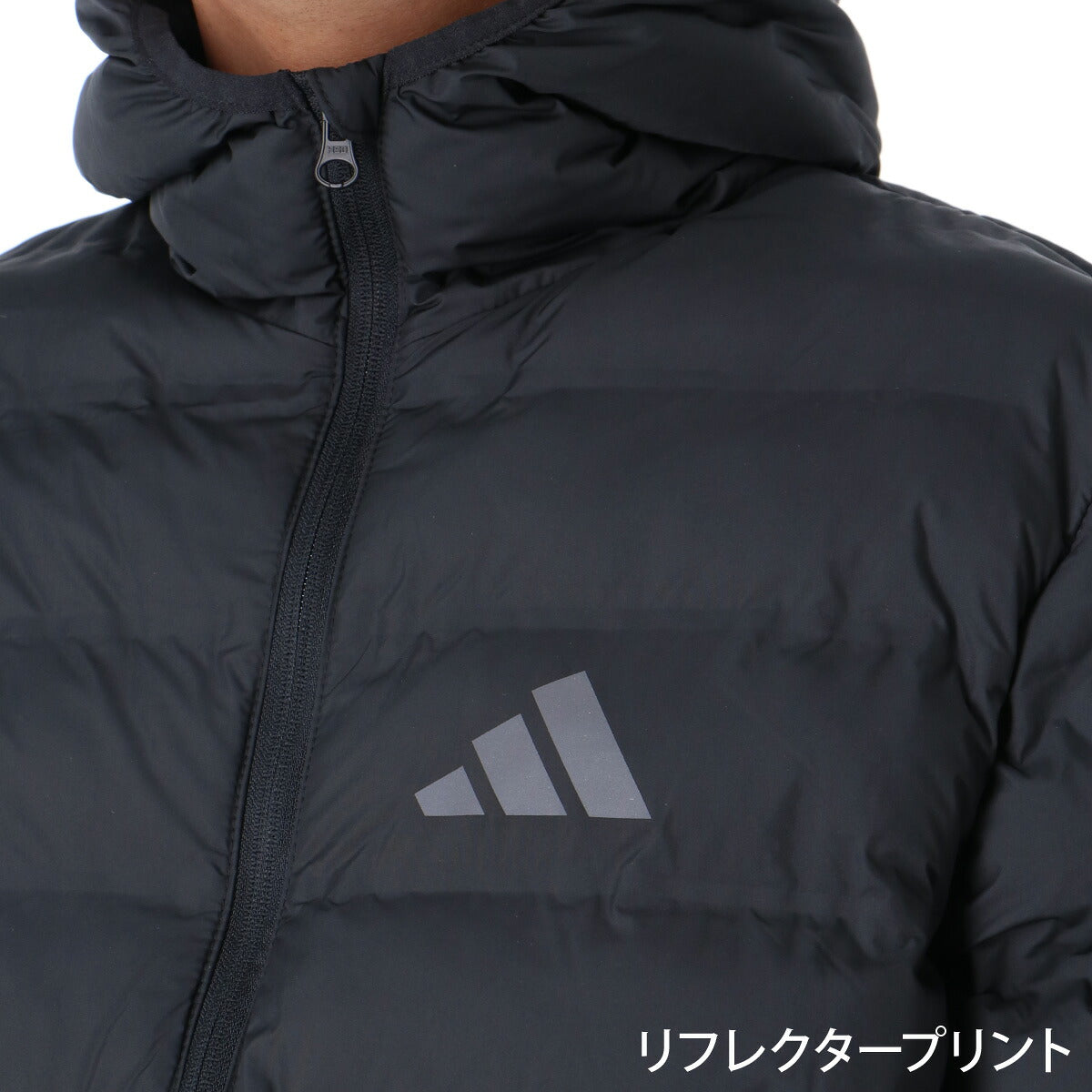 アディダス テレックス メンズ ブランド adidas フード付き フーディ フルジップ ワンポイント 黒 保温 はっ水 撥水 防風 QD134 ブラック 大きいサイズ 有 スポーツウェア トレーニングウェア スポーツ