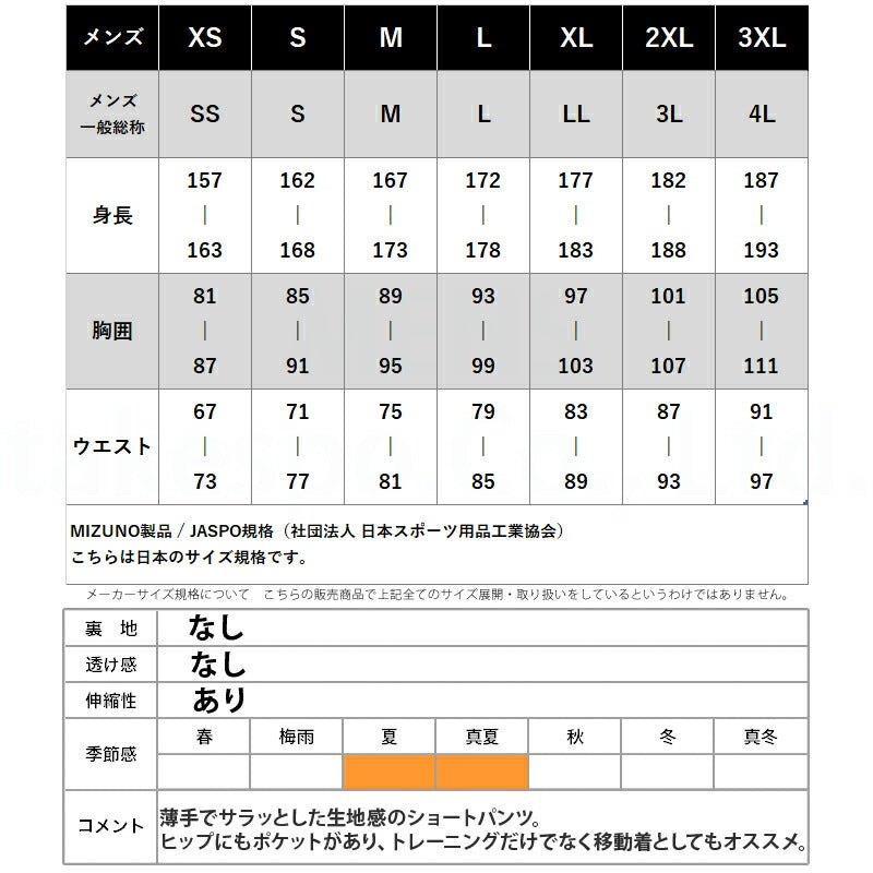 ミズノ ショートパンツ メンズ NXT エヌエックスティー ブラック ネイビー U2MBC017