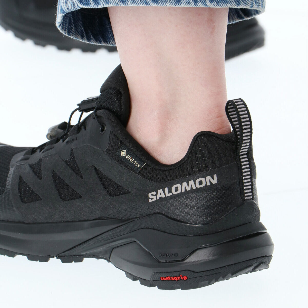 サロモン X-アドベンチャーゴアテックス シューズ レディース ブランド 登山靴 アウトドアシューズ トレッキング 山登り 登山 スニーカー Salomon 防水 透湿 黒 XADVGTXW ブラック かわいい 大きいサイズ 有
