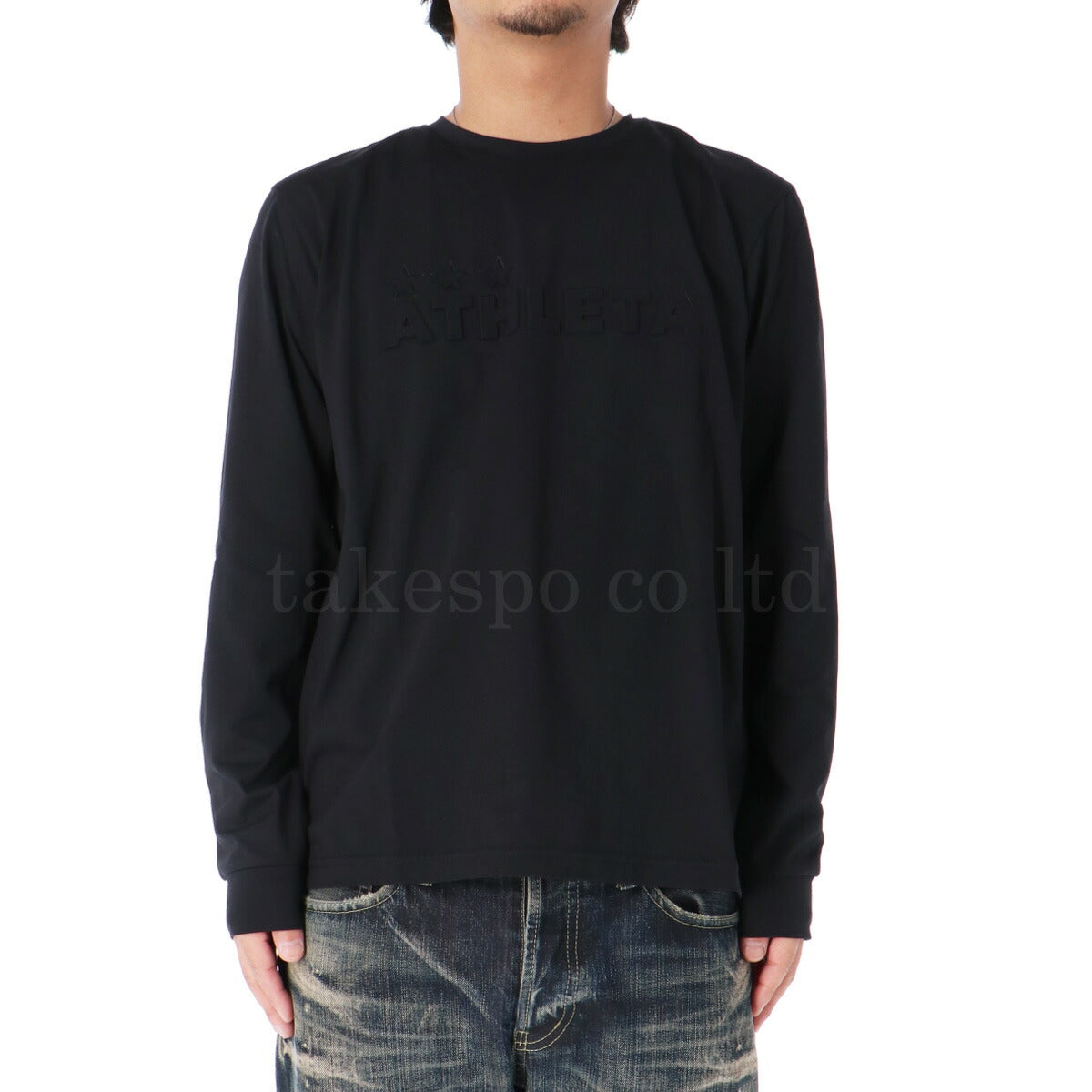アスレタ Tシャツ メンズ ロングスリーブ ブラック ホワイト ネイビー 03387