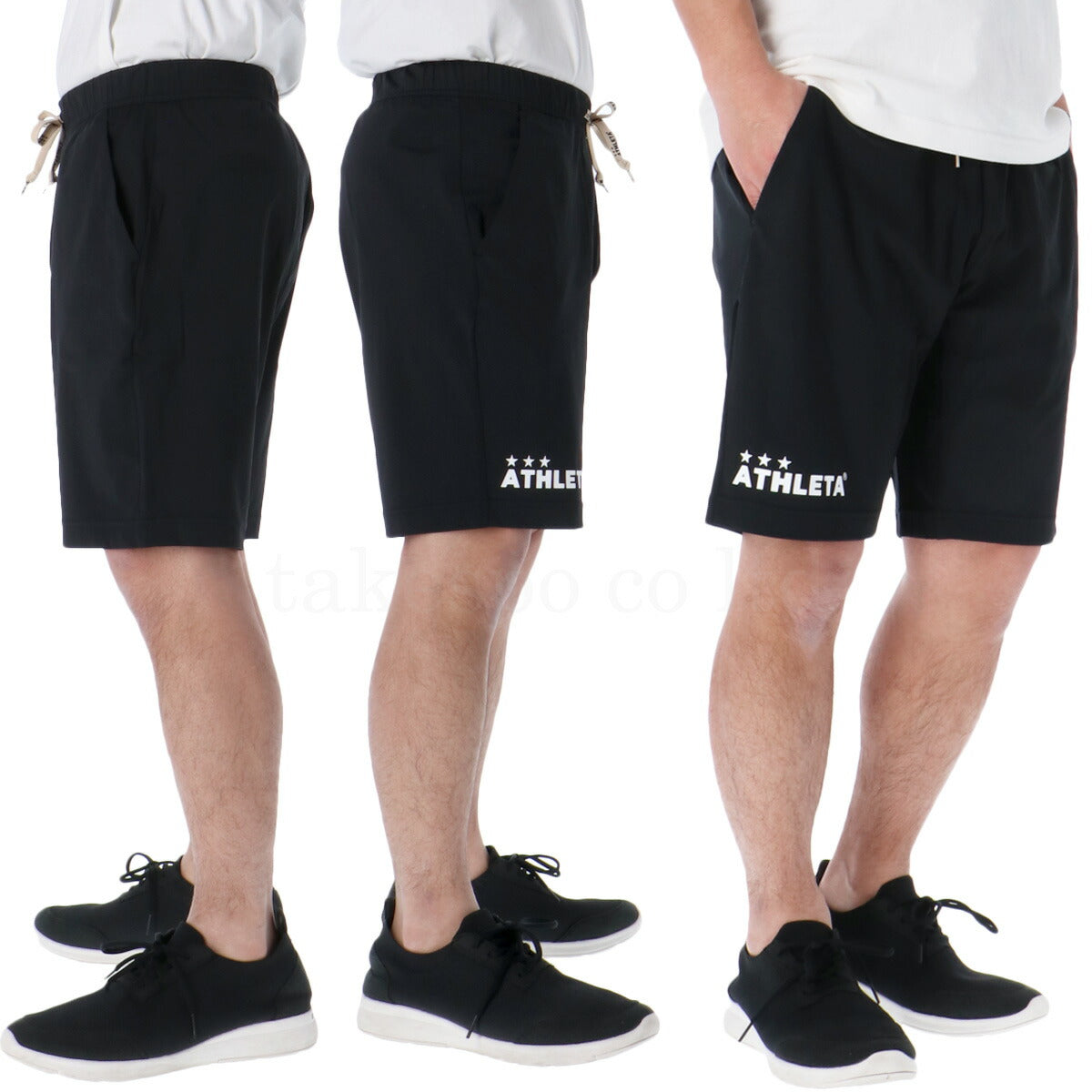 アスレタ Tシャツ ハーフパンツ 上下 メンズ プラクール ブラック カーキグリーン 03396