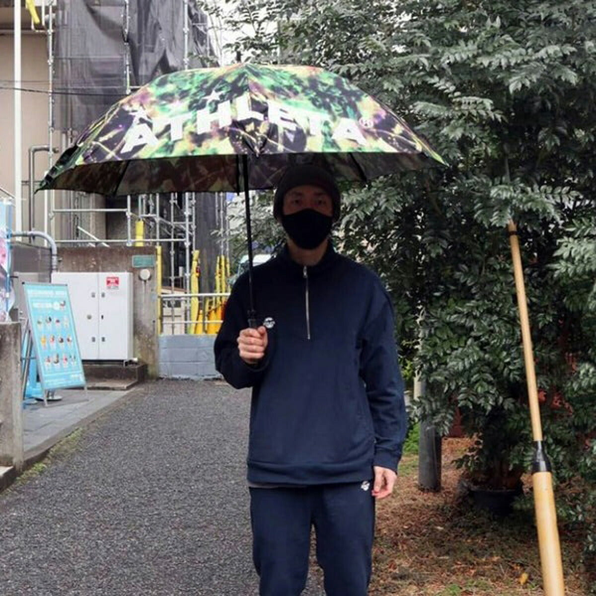 スポーツ 日傘 大きい 大きめ サッカー ブランド アスレタ パラソル 晴雨兼用 サッカー観戦 アンブレラ 直径120cm ビッグサイズ傘 遮熱 UVカット 遮光 日差し対策 スポーツ観戦