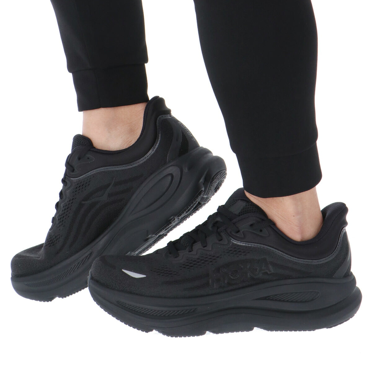 ホカ ボンダイ 9 シューズ メンズ ブランド ランニングシューズ ウォーキングシューズ ランニング マラソン スニーカー HOKA 4E 幅広 ワイド 軽量 厚底 エクストラワイド 黒 1162015 ブラック 大きいサイズ 有