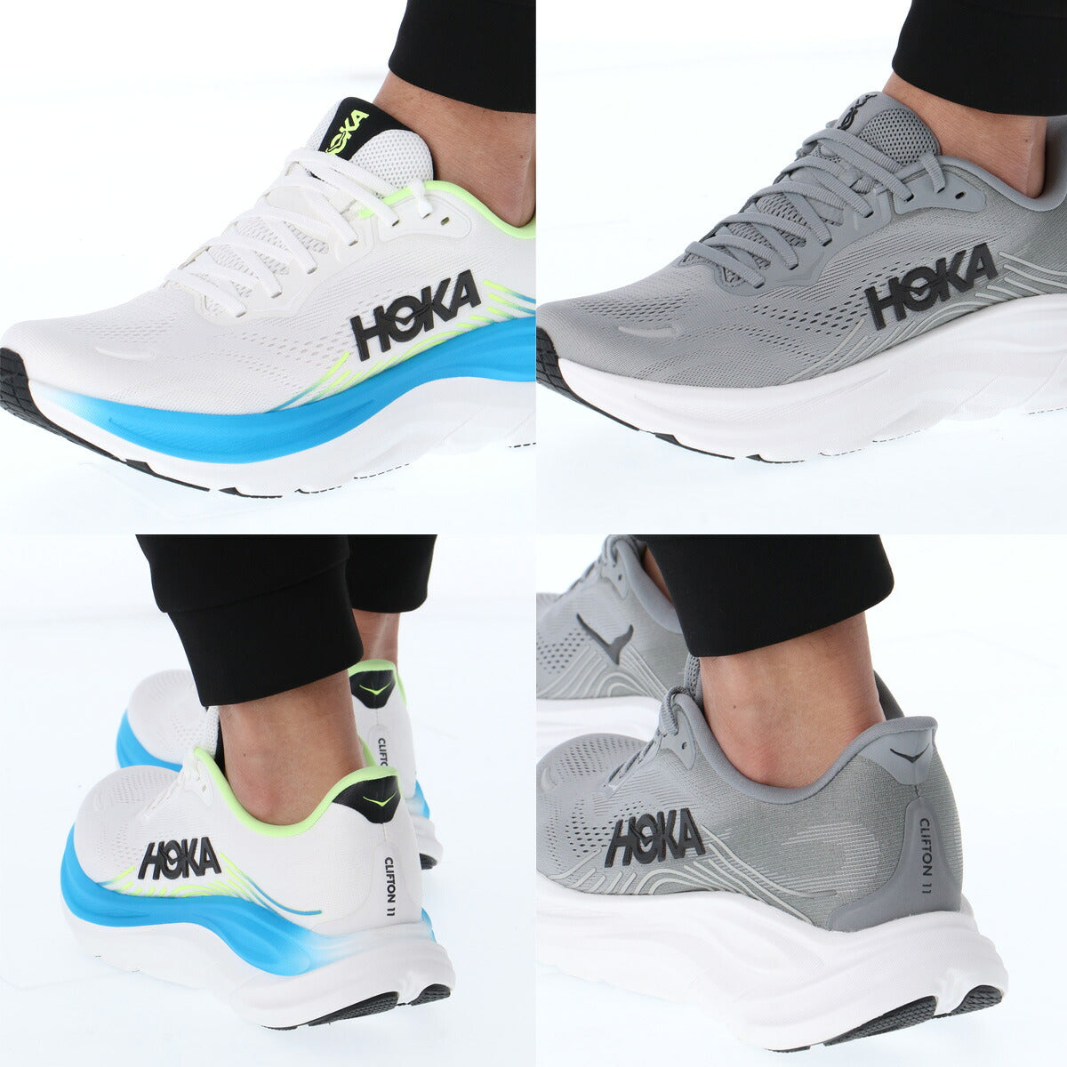 ホカ クリフトン 11 シューズ メンズ ブランド ランニングシューズ ウォーキングシューズ ランニング マラソン スニーカー HOKA 黒 軽量 厚底 1176572 ブラック ホワイト グレー 大きいサイズ 有 スポーツ