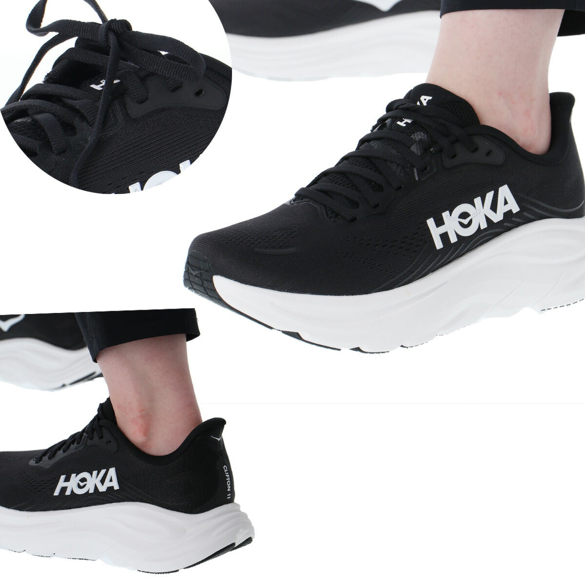 ホカ クリフトン 10 シューズ レディース ブランド ランニングシューズ ウォーキングシューズ ランニング マラソン スニーカー HOKA 黒 軽量 厚底 1176573 ブラック ブルー かわいい 大きいサイズ 有 スポーツ