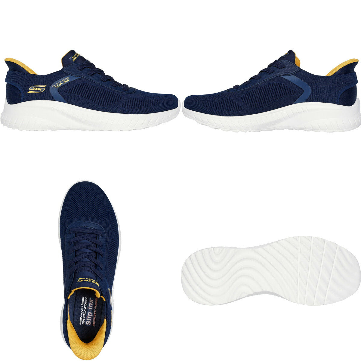 スケッチャーズ メンズ シューズ スリップインズ ボブススクアッドカオスソリッド SKECHERS シューズ 118312W