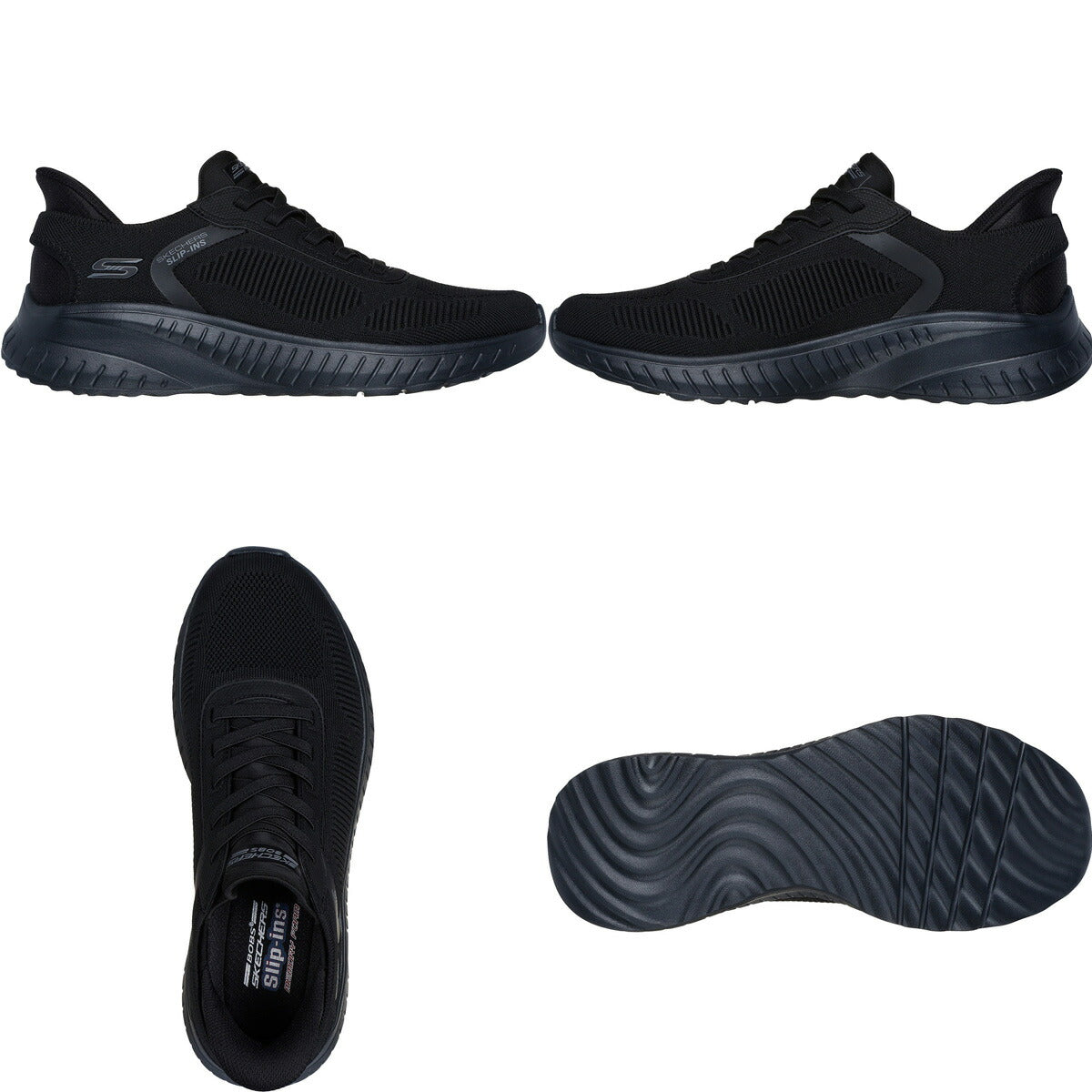 スケッチャーズ メンズ シューズ スリップインズ ボブススクアッドカオスソリッド SKECHERS シューズ 118312W