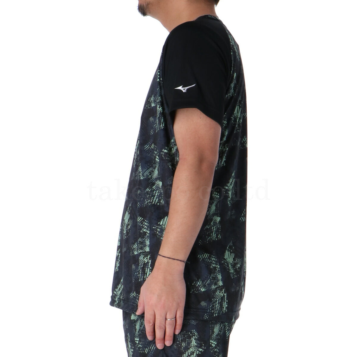 ミズノ Tシャツ ハーフパンツ 上下 メンズ グラフィック ブラック ネイビー ブルー レッド 12JACT57