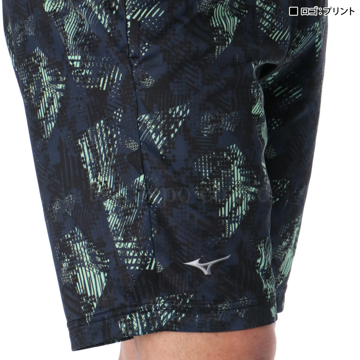 ミズノ Tシャツ ハーフパンツ 上下 メンズ グラフィック ブラック ネイビー ブルー レッド 12JACT57