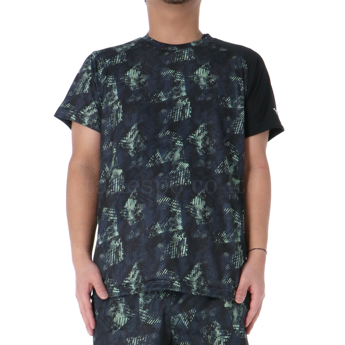 ミズノ Tシャツ ハーフパンツ 上下 メンズ グラフィック ブラック ネイビー ブルー レッド 12JACT57