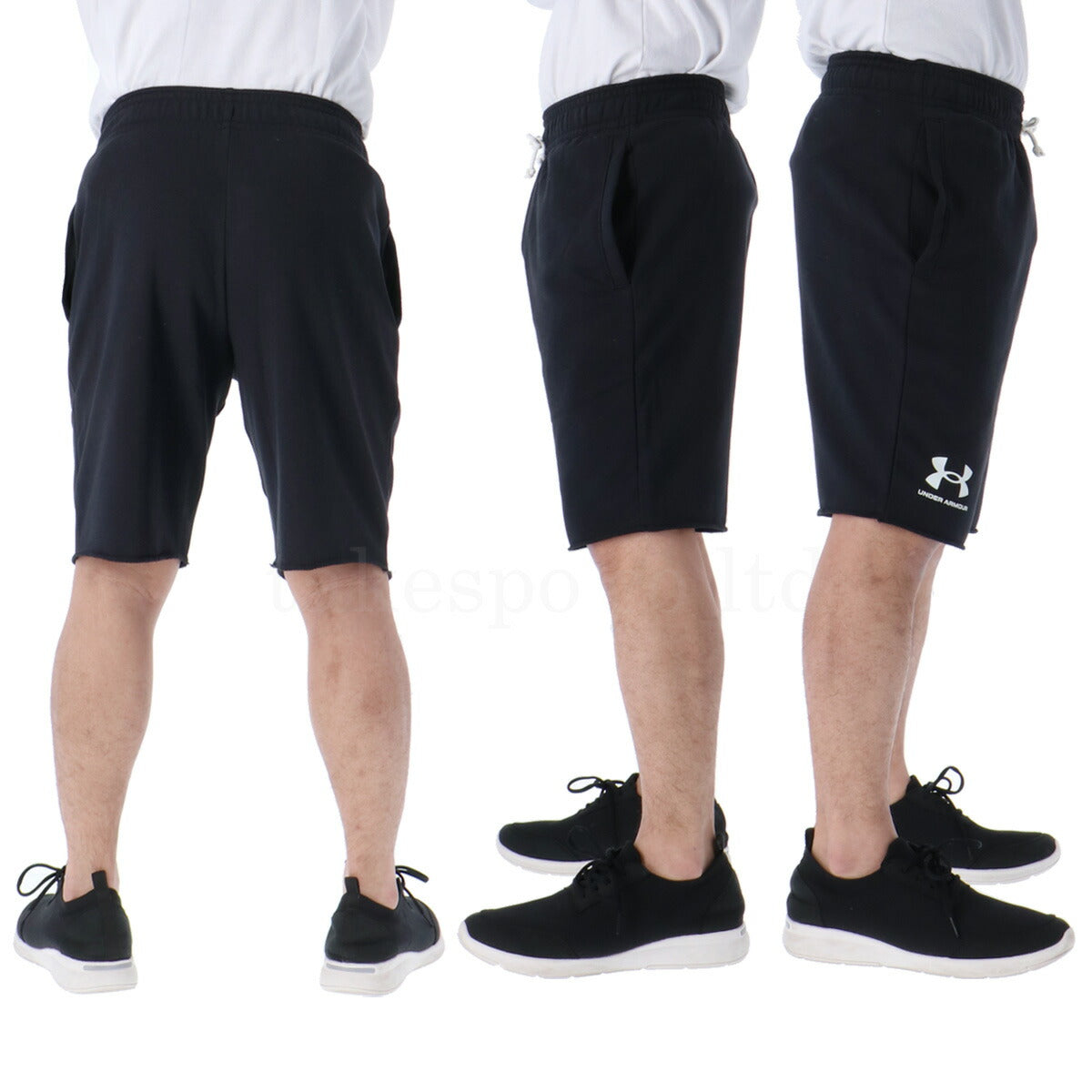 アンダーアーマー ハーフパンツ メンズ ライバルテリー ブラック グリーン 1361631
