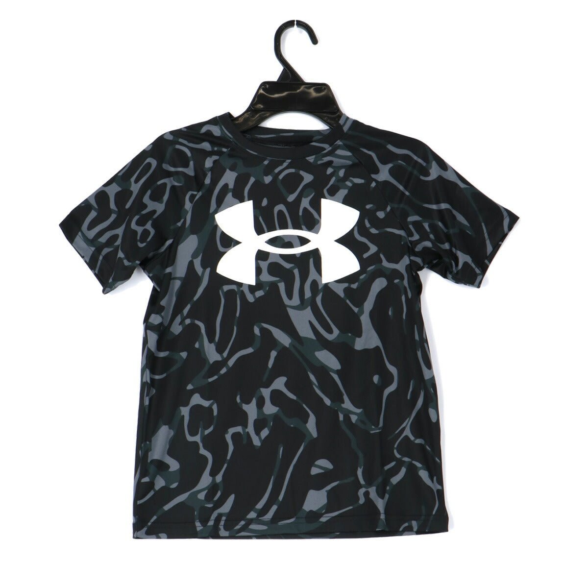 アンダーアーマー Tシャツ ハーフパンツ 上下 セットアップ ジュニア ブランド UNDER ARMOUR グラフィック ストレッチ 速乾 吸水 吸汗 ドライ 黒 抗菌 防臭 1363278 上下セット 男 女の子 キッズ 男の子 プラクティスシャツ プラシャツ スポーツウェア トレーニングウェア スポーツ おしゃれ - 【公式】限定ジャージのタケスポ（Limited jersey takespo）