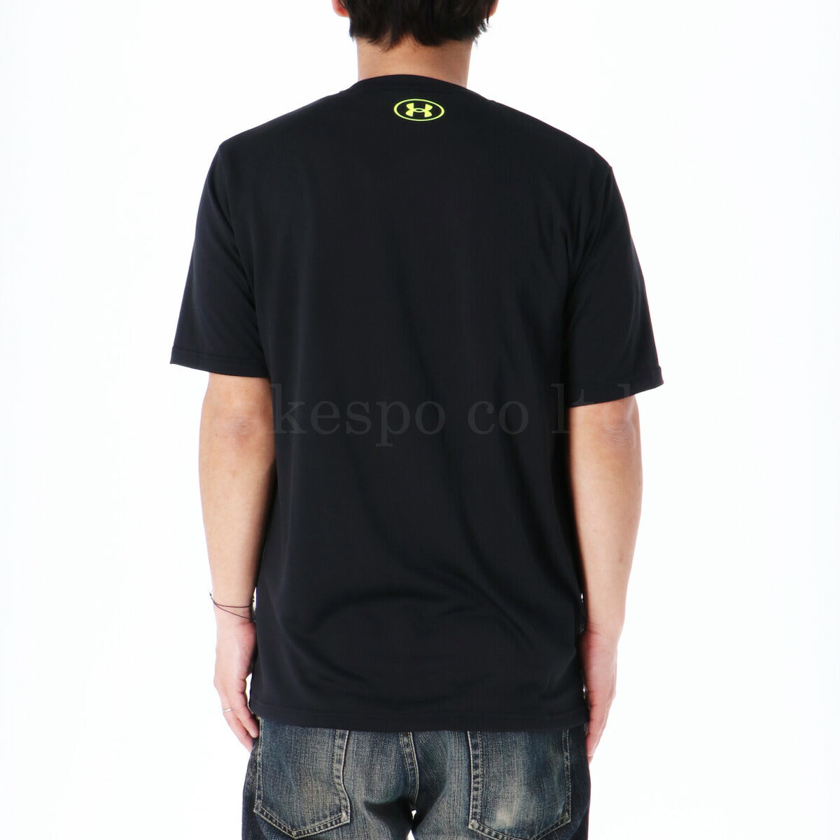 アンダーアーマー Tシャツ メンズ UA TECH BIG LOGO SS SEASONAL ブラック ホワイト 1384796
