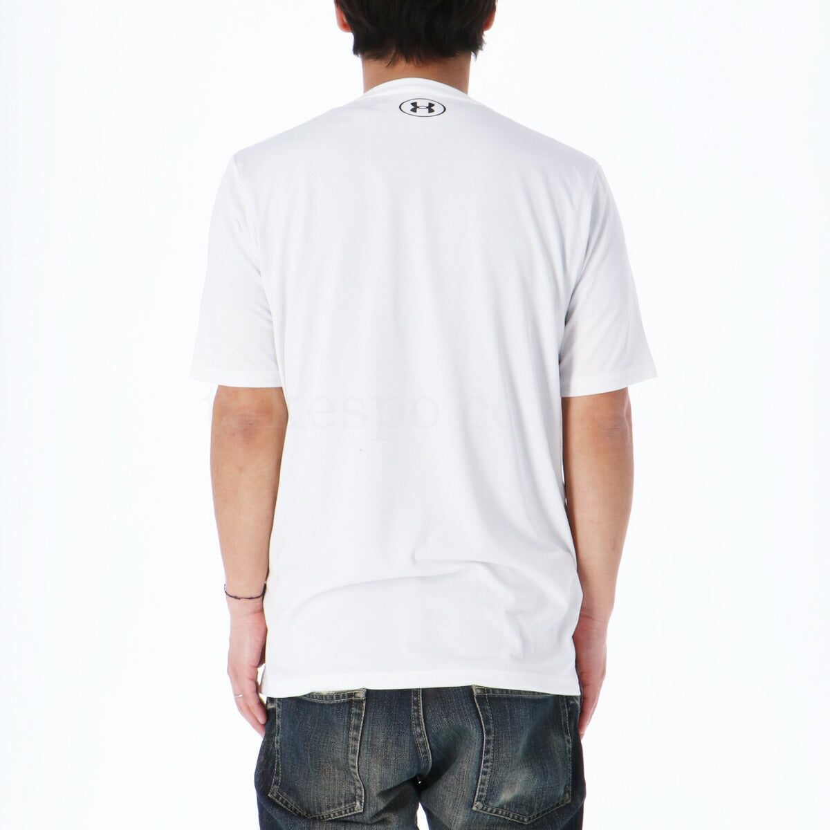 アンダーアーマー Tシャツ メンズ UA TECH BIG LOGO SS SEASONAL ブラック ホワイト 1384796