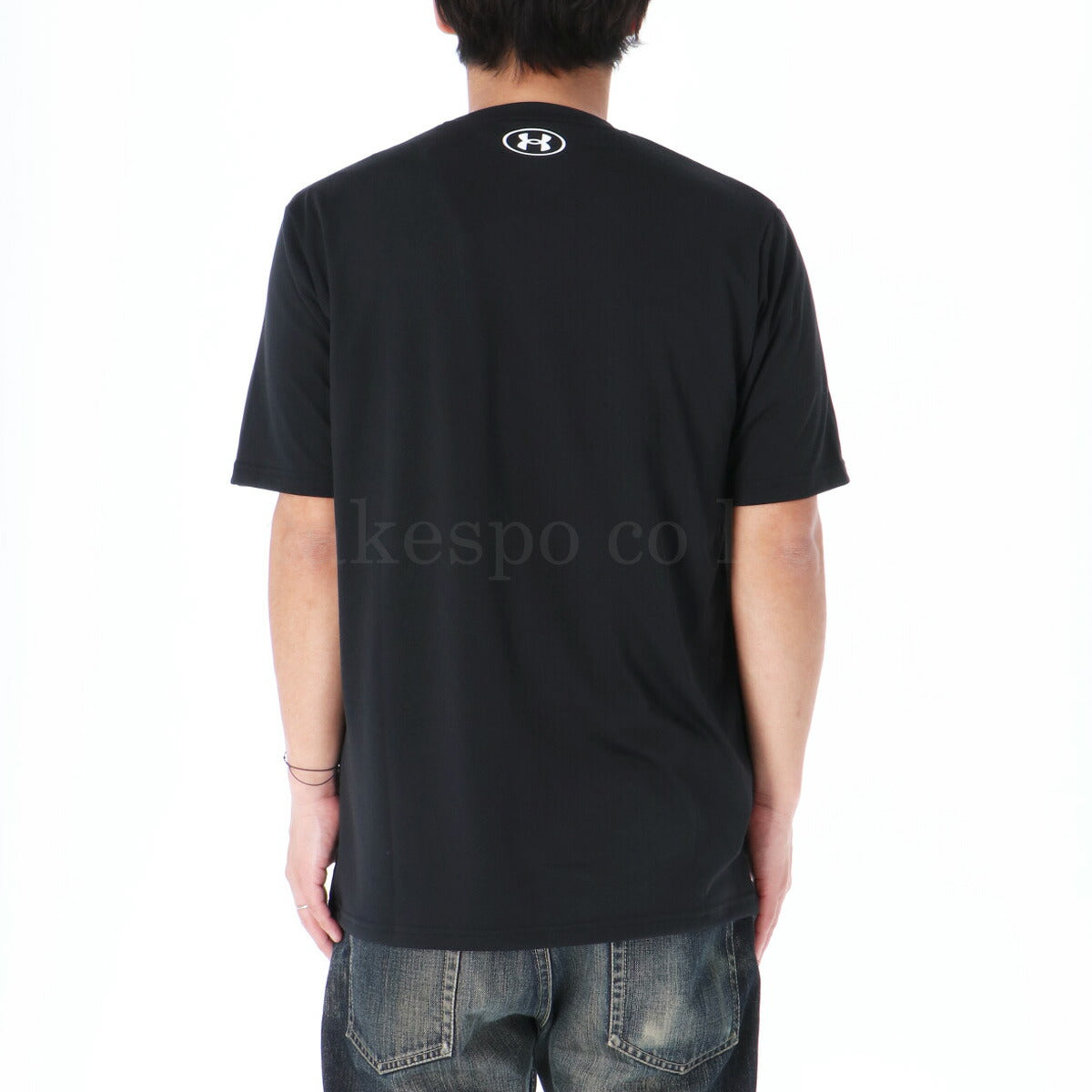 アンダーアーマー Tシャツ メンズ UA TECH BIG LOGO SS SEASONAL ブラック ホワイト 1384796