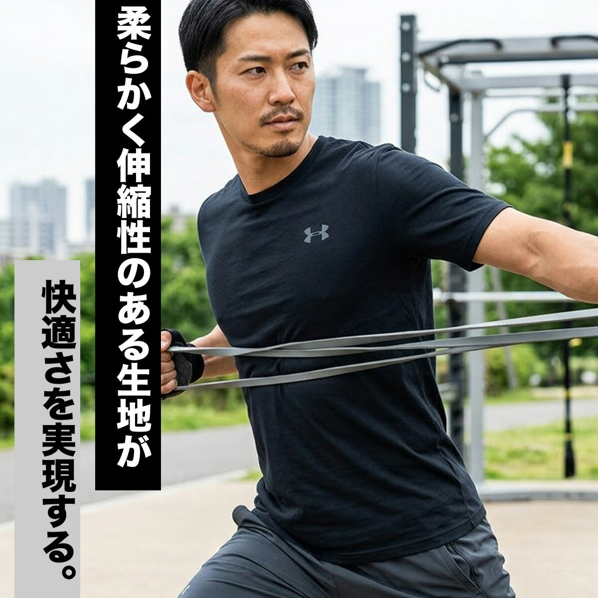 アンダーアーマー Tシャツ メンズ パフォーマンスコットン ブラック ホワイト カーキグリーン オレンジ ブルー 1384805