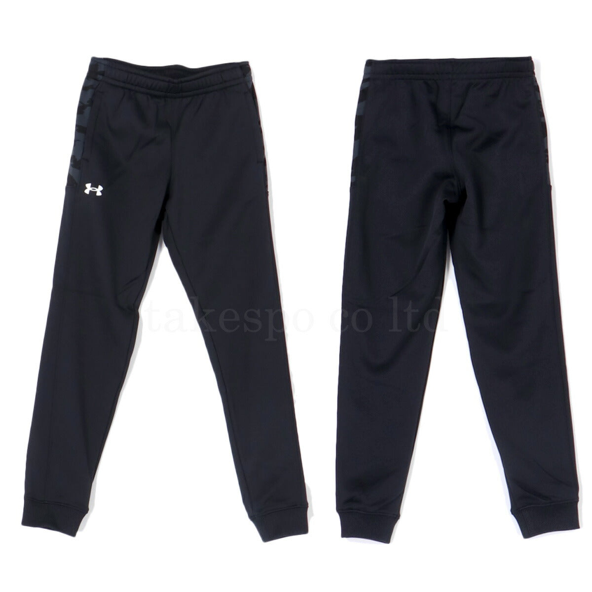 アンダーアーマー スウェット 上下 ジュニア UA ARMOUR FLEECE PRINTED BIG LOGO HOODIE JOGGER PANTS ブラック ブルー レッド 1388280