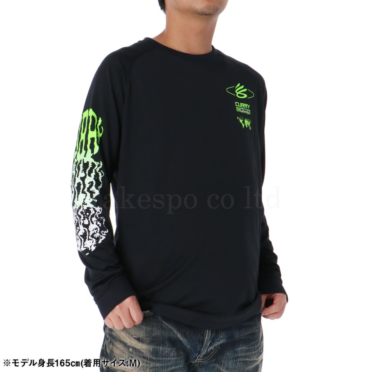 アンダーアーマー Tシャツ メンズ カリー テック ブラック ホワイト 1388346