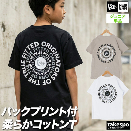 ニューエラ Tシャツ ジュニア Circle OOTTF ブラック ホワイト ベージュ 14414389T