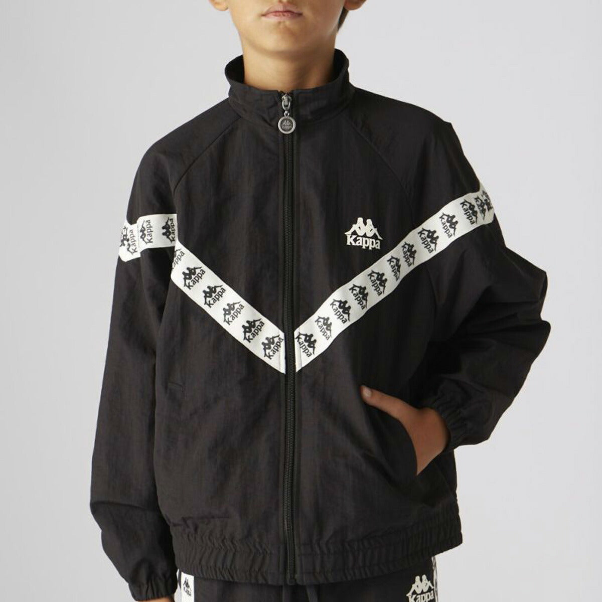 カッパ ウインドブレーカー 上下 ジュニア AUTHENTIC ブラック ネイビー グリーン 144600