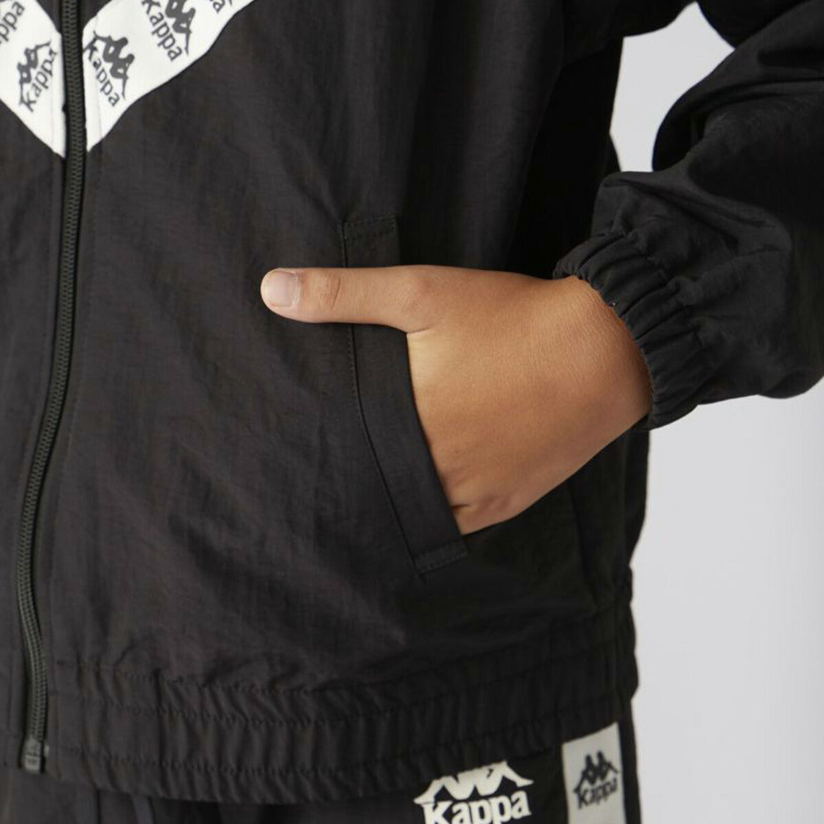 カッパ ウインドジャケット ジュニア AUTHENTIC ブラック ネイビー グリーン 144600