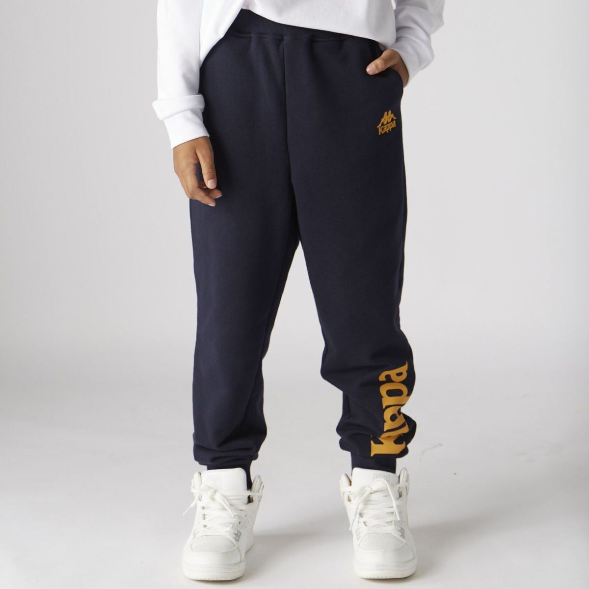 カッパ ロングパンツ ジュニア AUTHENTIC グレー ネイビー ブルー 144606