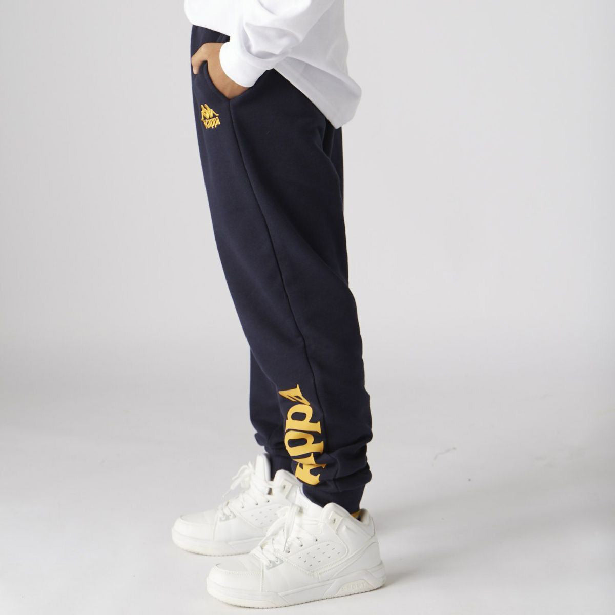 カッパ ロングパンツ ジュニア AUTHENTIC グレー ネイビー ブルー 144606